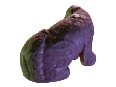 Haetae Guardian Statue - Low Poly Retopology PBR Ready Low-poly 3D model