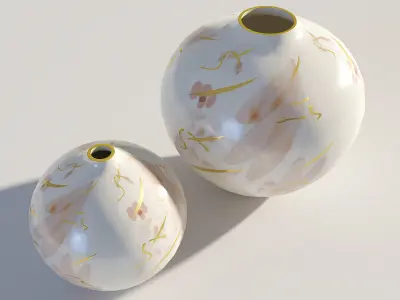 Vases Decoration Set 2 3D model