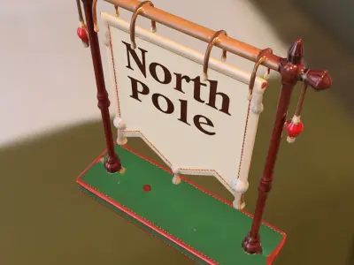 North Pole Sign 3D model