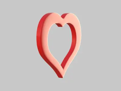 Heart icon v 10 3D model