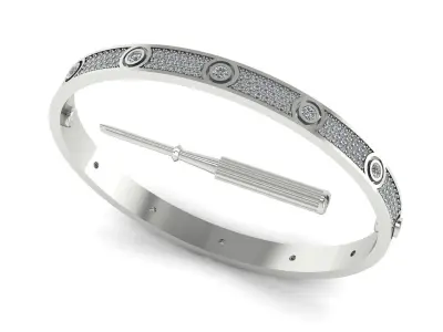Love Bracelet Diamonds - SIZE 19 3D print model