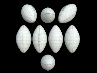 American Ball Free low-poly 3D model