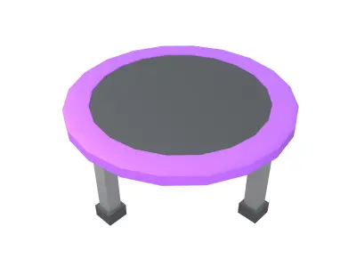Trampoline v1 003 Low-poly 3D model