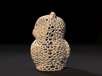 Owl Sculpture Voronoi 3D print model