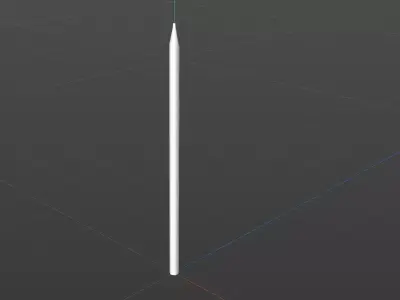 pensil pencil with straight line in middle Free low-poly 3D model
