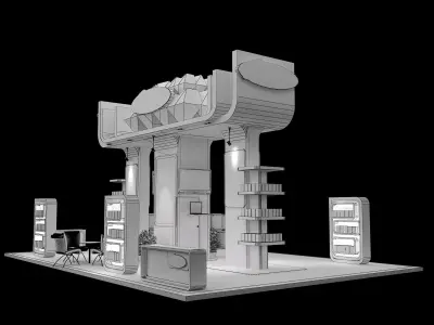 Booth Exhibition Stand a489b 3D model