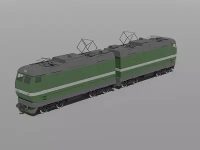 Electric locomotive HS7 Free low-poly 3D model