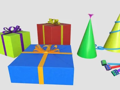 Happy Birthday pack 3D model