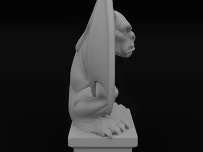 Gargoyle figurine 3D model for 3D Printable  3D print model