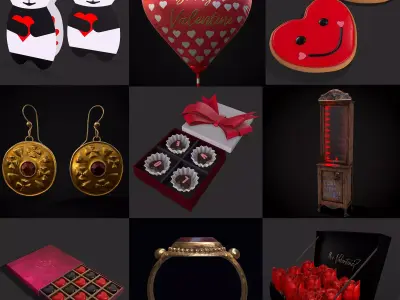 Valentines Mix Nineteen 3D Model Collection
