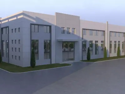 industrial building 3D model 2