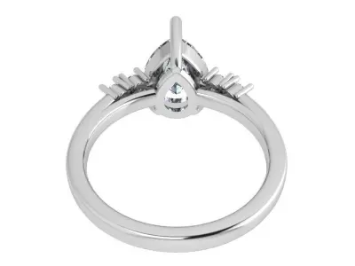 Pear Diamond Ring 3747 3D print model
