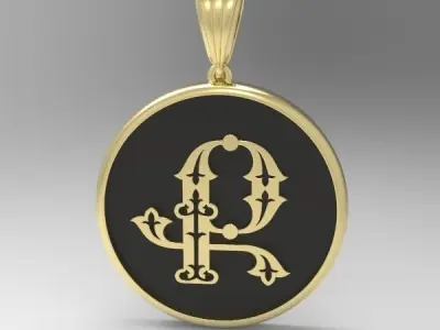 Decorative Letter Q 3D print model