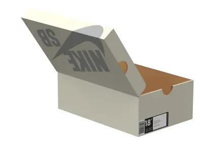 Nike Shoe Box PBR 09 Low-poly 3D model