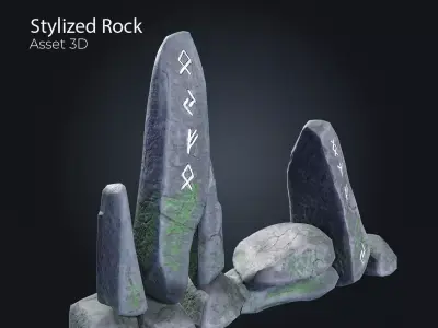 Stylized Rock V1 Free low-poly 3D model