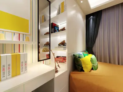 Modern Tatami bedroom 3D model