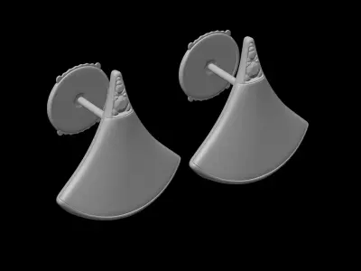 BULGARI - DIVAS DREAM - EARRINGS - SMALL WITH LARGE STONE 3D print model