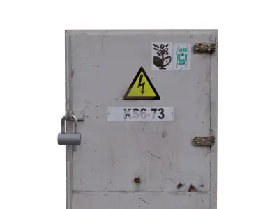 LowPoly electric meter box 2 Low-poly 3D model