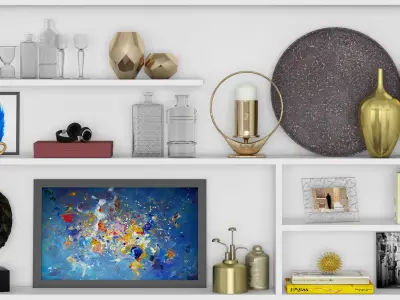 decorative set number Shelves 37 3D model