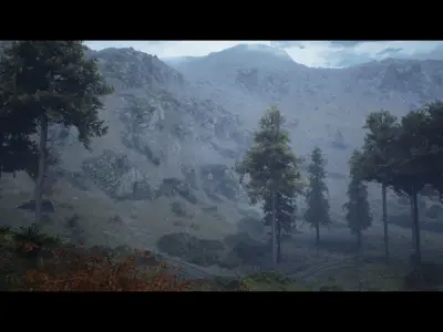 Forest Walk - Unreal Engine 4 Low-poly 3D model