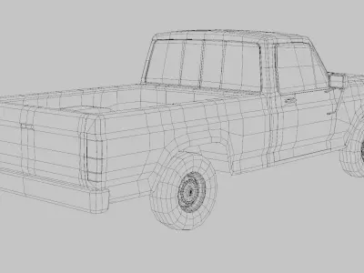 Classic Pickup Truck 1980 3D model