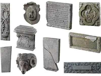 10 Medieval Reliefs 3D Model Collection