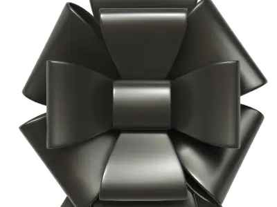 Christmas Bow Ribbon 46 Low-poly 3D model