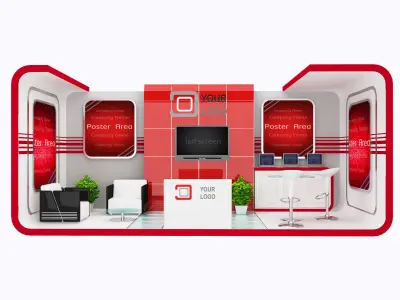  Booth Exhibition Stand a426 3D model