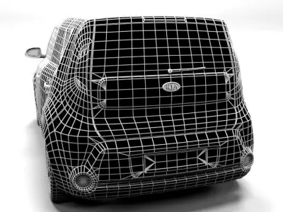 KIA SOUL 2015 LOWPOLY Low-poly 3D model