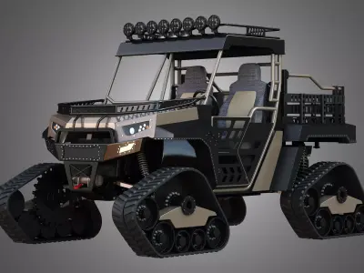 BMS - The Beast 1000 - with Tracks System 3D model