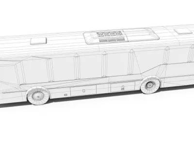 Urban Bus Low-poly 3D model