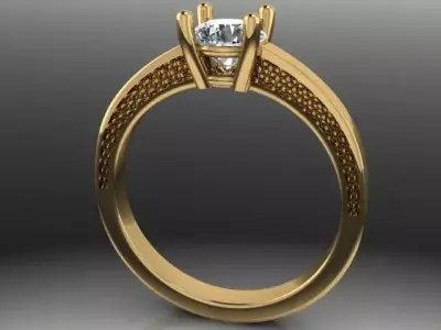 Fantasy diamond-ring Free 3D print model