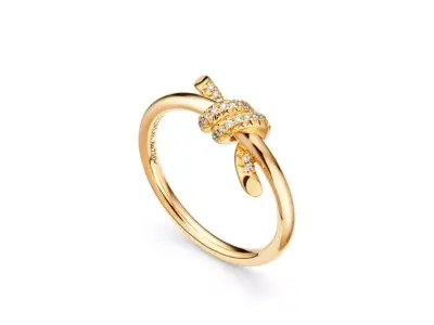 Tiffany knot diamonds Ring 3D print model