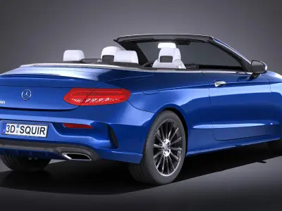 Mercedes C-Class Cabrio 2017 3D model