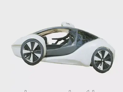 Futuristic Flying Taxi Concept Car Model Low-poly 3D model buy
