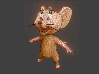 Clean 3D Mouse Mesh Low-poly 3D model