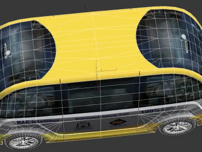Driverless Electric RAC intellibus Low-poly 3D model