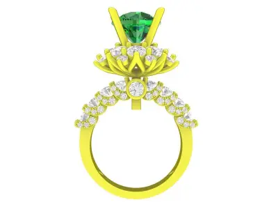 A7536 Hongkong Style Luxury Diamond Women Ring 3D print model