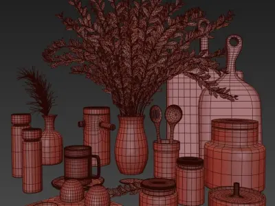 kitchen accessories 10 3D model
