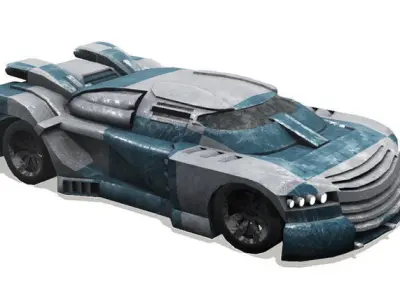 Mad Max CARS Low-poly 3D model