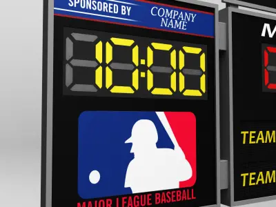 Baseball scoreboard small 3D model