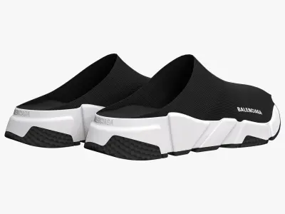 Balenciaga Speed Mule Black 3D model