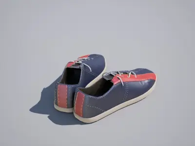 Bowling Shoes pair  Low-poly 3D model