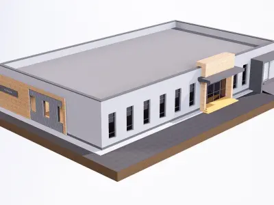 Garage Low-poly 3D model buy