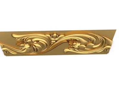 Classic carved decor ornament 369 3D model
