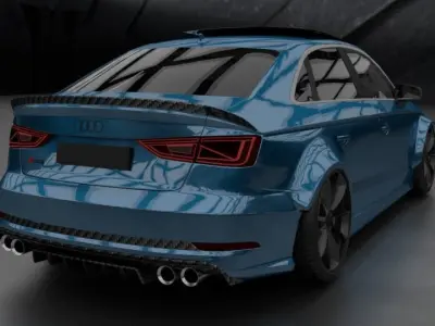 Audi RS3 2018 wide-body by Kaiser Design 3D model