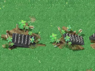 Cartoon version - broken slaughter car 3D model