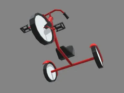 Low Poly Tricycle Low-poly 3D model