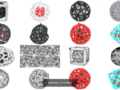 Keychain 3D Model Collection