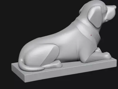 Dog Art Sculpture 3D print model